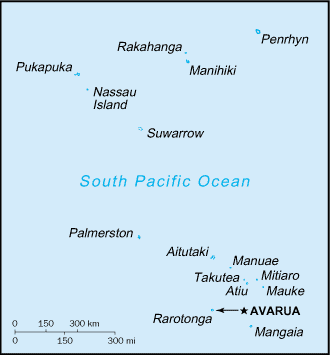 Landkarte Cook Inseln
