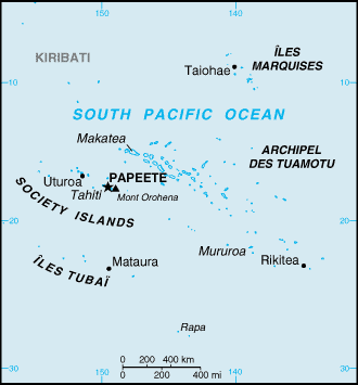 Landkarte Franzsisch Polynesien