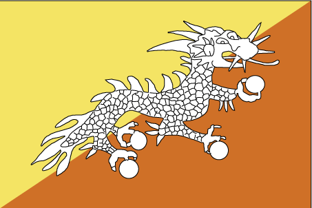 Nationalflagge Bhutan