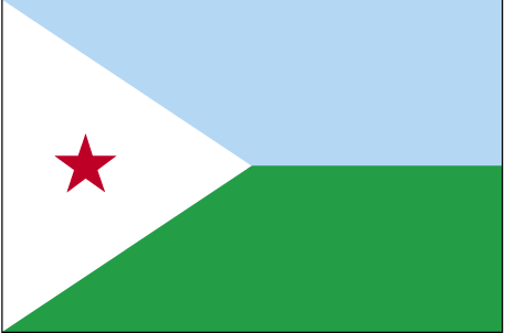 Nationalflagge Dschibuti