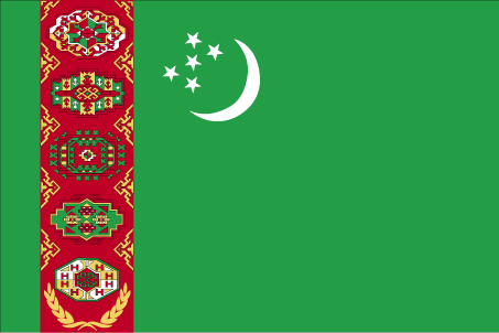 Nationalflagge Turkmenistan