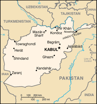 Landkarte Afghanistan
