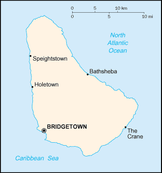 Landkarte Barbados