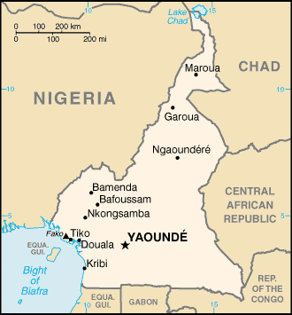 Landkarte Kamerun
