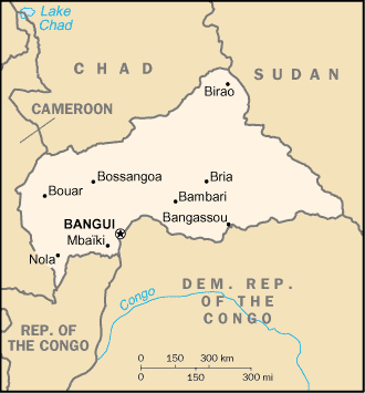 Landkarte Zentr.afrik.Republik