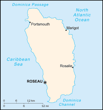 Landkarte Dominica