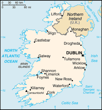 Landkarte Irland