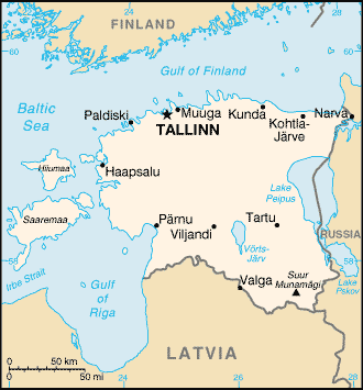 Landkarte Estland