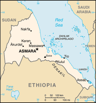Landkarte Eritrea