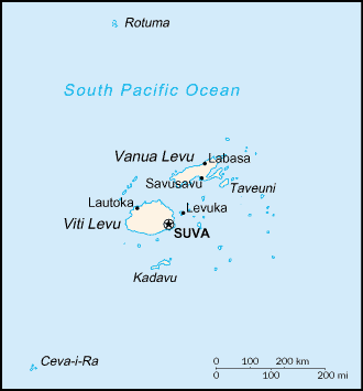 Landkarte Fidschi