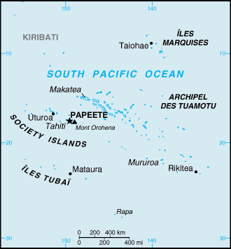Landkarte Französisch Polynesien
