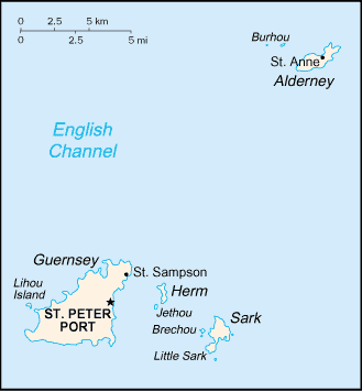 Landkarte Guernsey