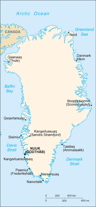 Landkarte Grönland