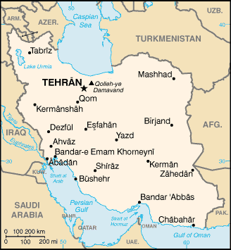Landkarte Iran