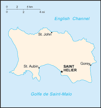 Landkarte Jersey