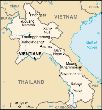 Landkarte Laos