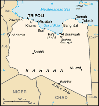 Landkarte Libyen