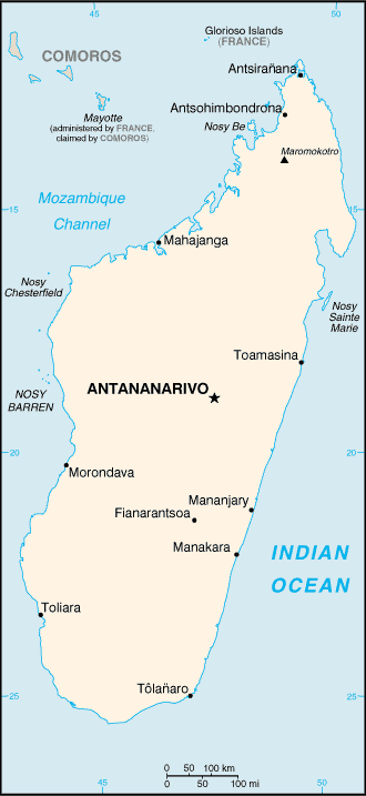 Landkarte Madagaskar