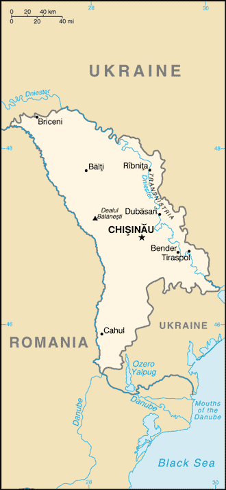 Landkarte Moldau