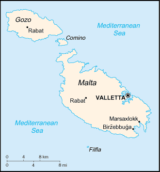 Landkarte Malta
