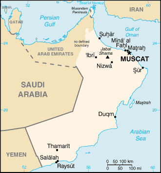 Landkarte Oman