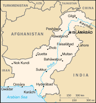 Landkarte Pakistan