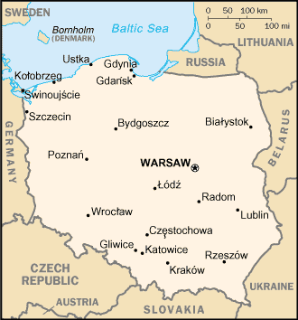 Landkarte Polen
