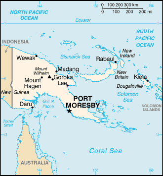 Landkarte Papua-Neuguinea