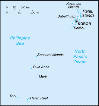 Landkarte Palau