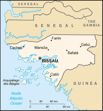Landkarte Guinea Bissau