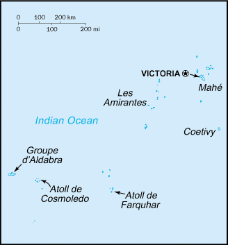 Landkarte Seychellen