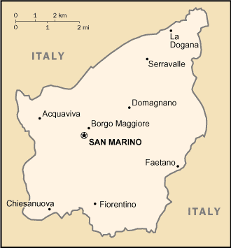 Landkarte San Marino