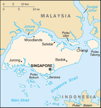 Landkarte Singapur