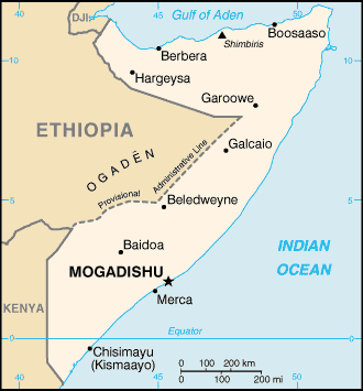Landkarte Somalia