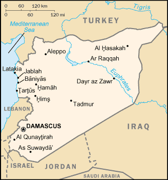 Landkarte Syrien