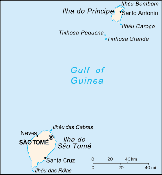 Landkarte Sao Tome and Principe