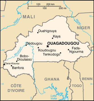 Landkarte Burkina Faso