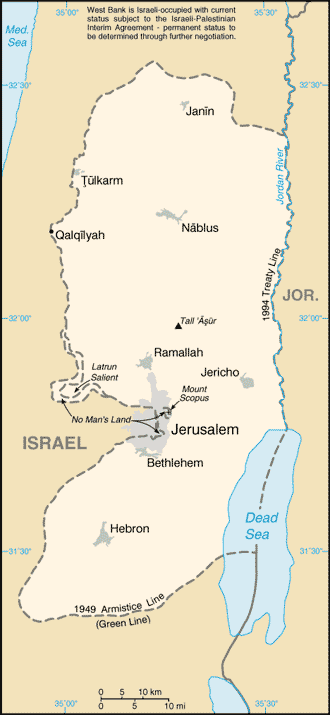 Landkarte Palästina